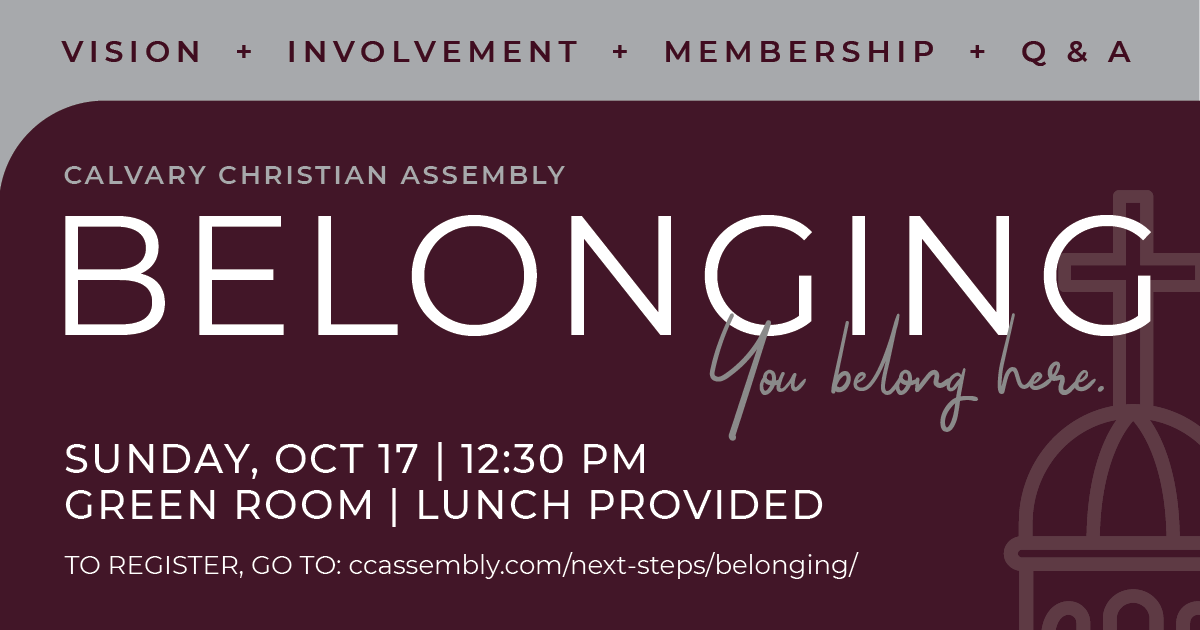 Belonging - Find Out Why Calvary