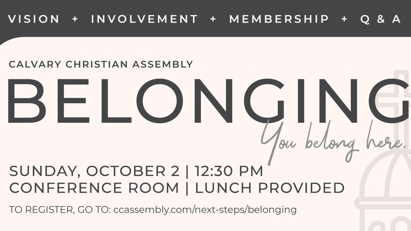 Belonging - Find Out Why Calvary