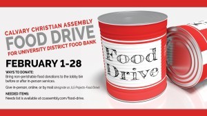 University Food Bank -February 2023 Outreach Emphasis